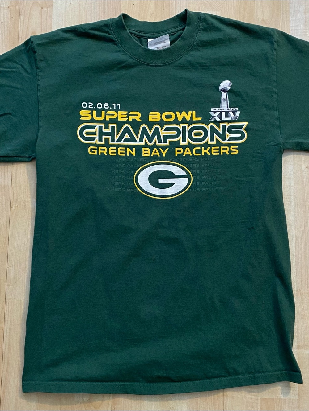 Green Bay Packers Super Bowl XLV Champions Men’s Medium T-Shirt